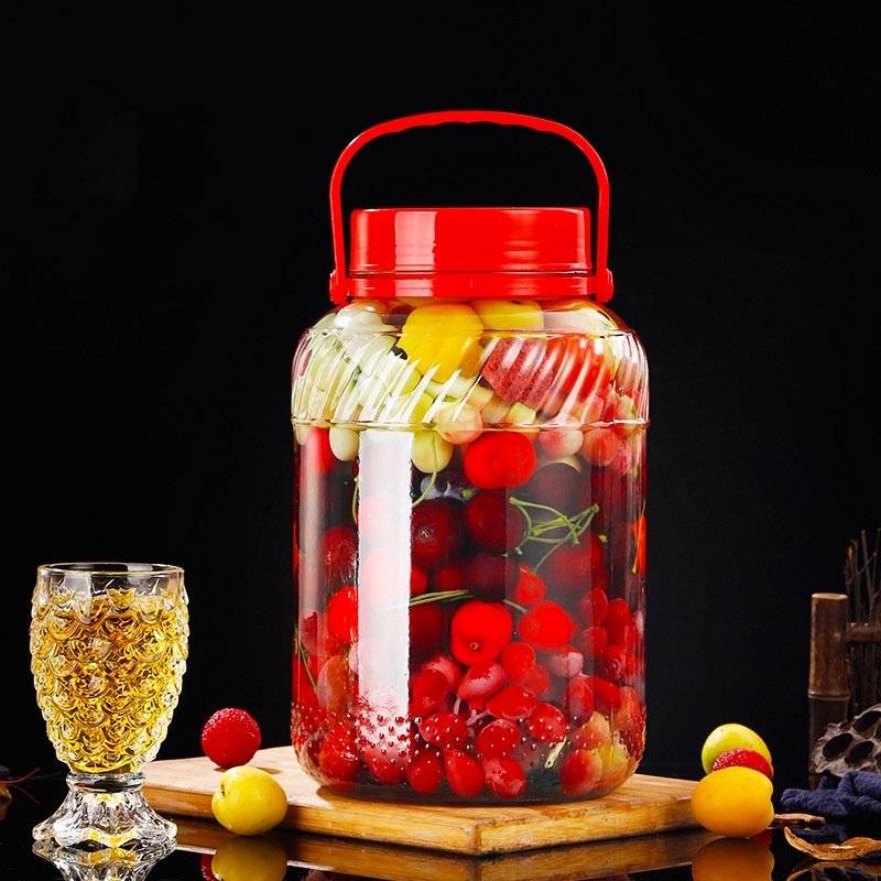 Manufacturers wholesale wine bottle pickle jar sealed glass bottle kitchen glass wine pot square bubble bottle glass storage jar