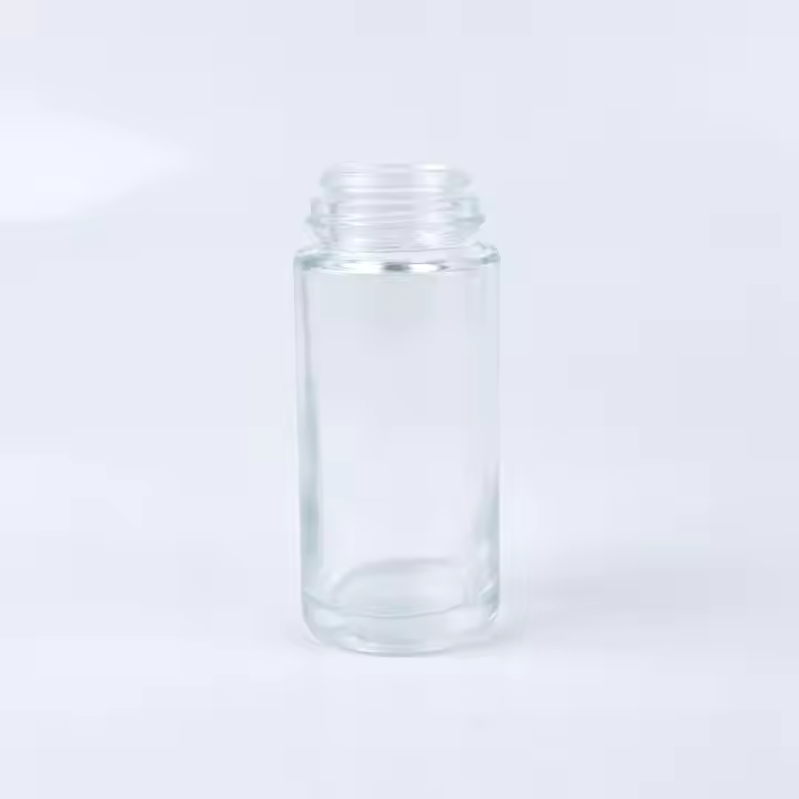 50ml/1.67oz Deodorant Roll On Glass Bottle Essential Oil Perfume Roller Bottle Clear Glass Roll On Bottle With Round Screw Cap