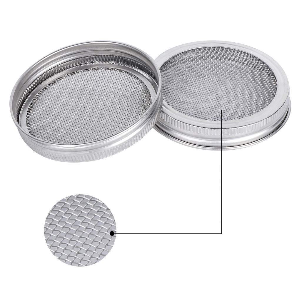 Sprouting Jar Germination Stand Stainless Steel Mesh Cover Mason Jar Glass Bottle for Plant Tissue Culture