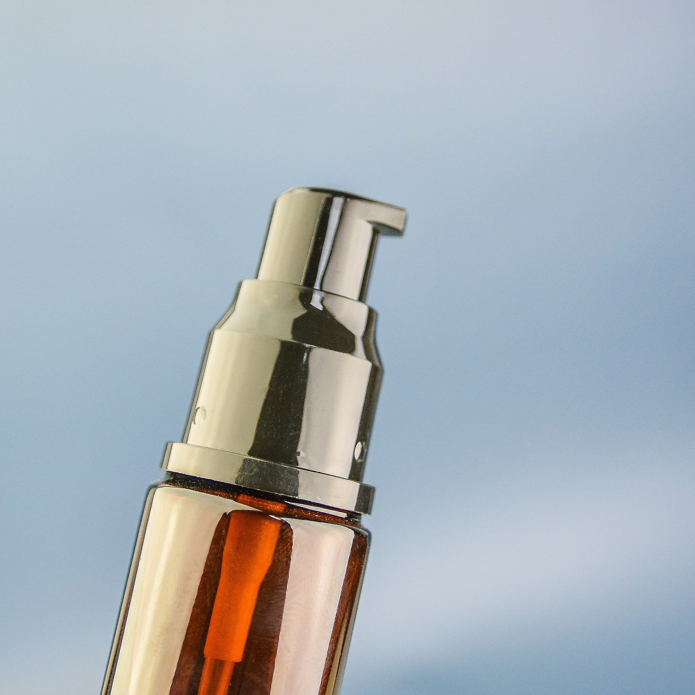 30MLcylindrical universal cosmetic pump glass bottle use for Lotion essence liquid foundation bottle packaging usage
