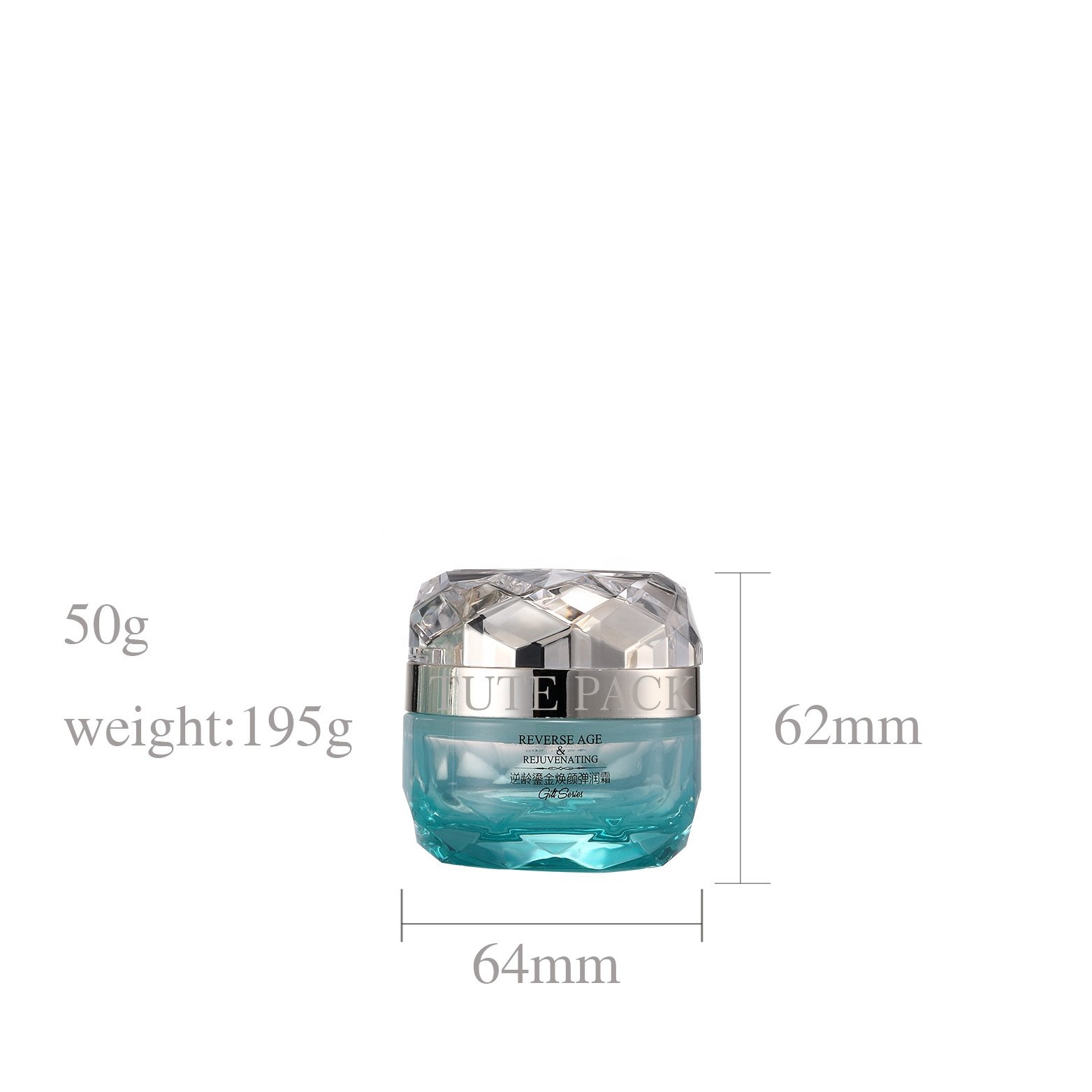 New Korean 30g 50g Face Cream Jar Bottle 100ml 120ml Empty Luxury Set Cosmetics Packaging New 2021Blue bottle