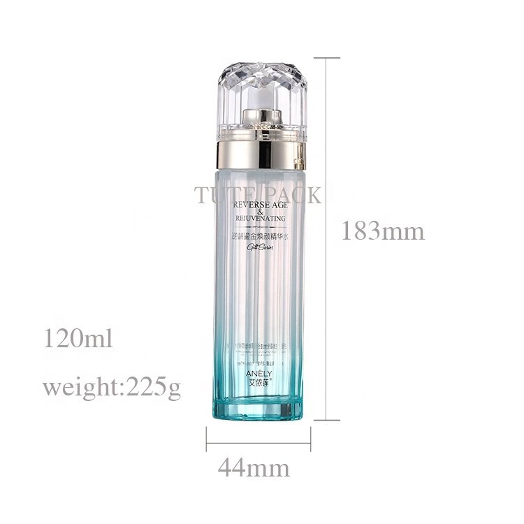 New Korean 30g 50g Face Cream Jar Bottle 100ml 120ml Empty Luxury Set Cosmetics Packaging New 2021Blue bottle