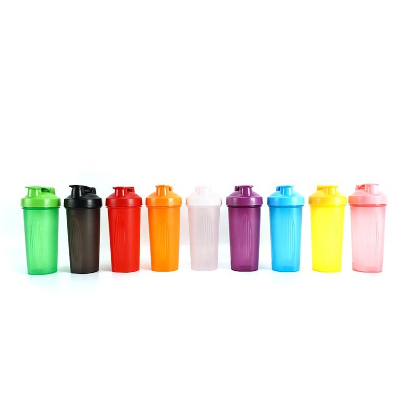 Promotional Gifts Protein Shaker Bottle Gym 600ml Leak Proof Bpa Free Plastic Shaker Cup with Stainless Whisk Ball