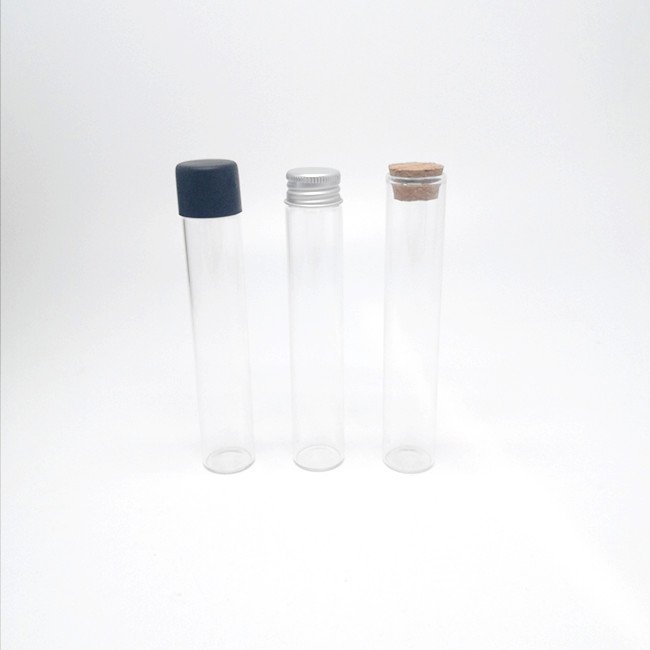 1g 3g 5g saffron jar tube small glass bottles with cork stopper