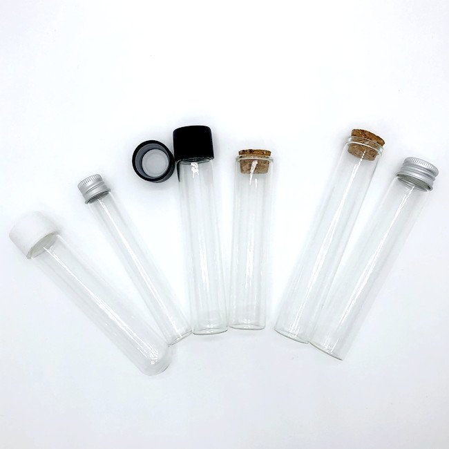 1g 3g 5g saffron jar tube small glass bottles with cork stopper