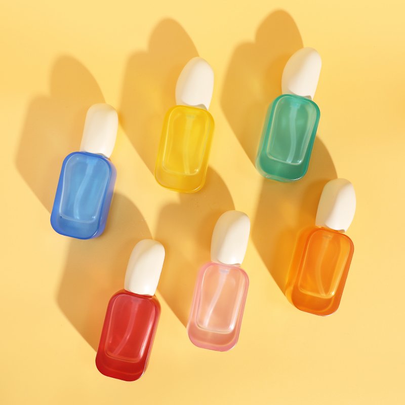 30ml thick bottom flat square transparent cloud cover emulsion glass bottle cosmetics packaging bottle