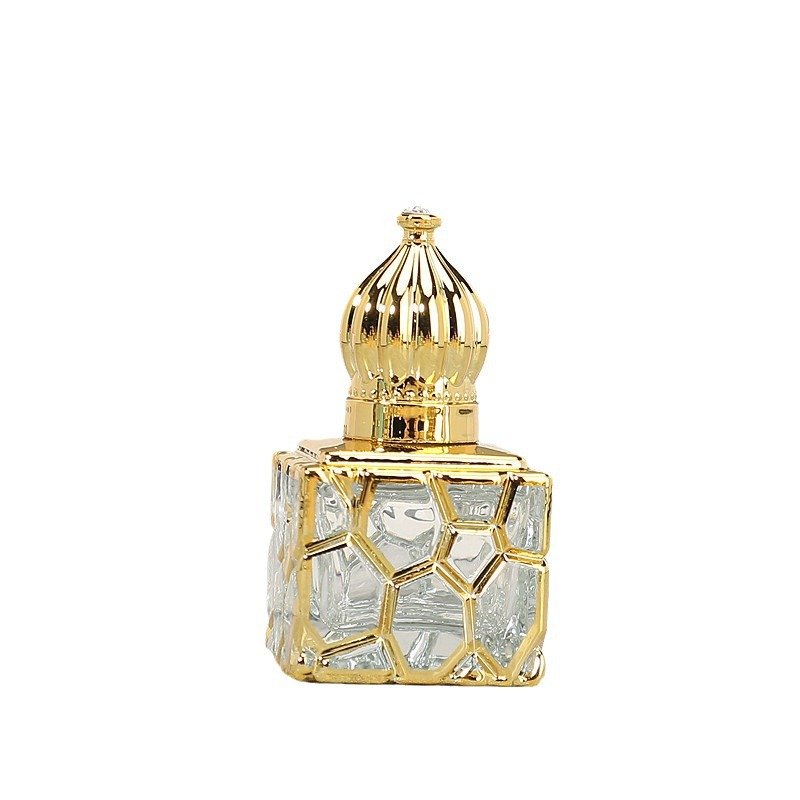 Wholesale High Quality Empty 10ml UV Coated Luxury Fancy Arabic Dubai Style Roller Roll On Bottles for perfume Essential Oil