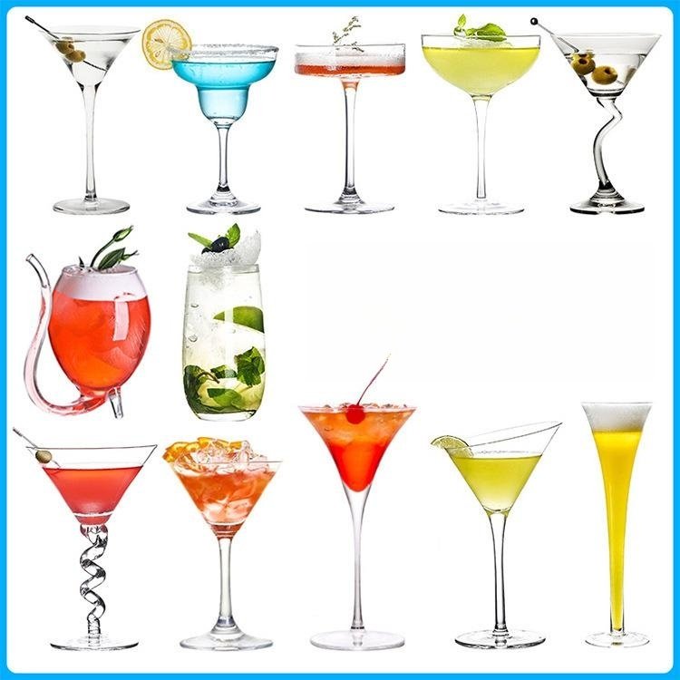 30Styles All Series Whiskey Martini Margaret Tower Champagne Flutes Goblet Cup Glass Cocktail Glasses For Bar Restaurant
