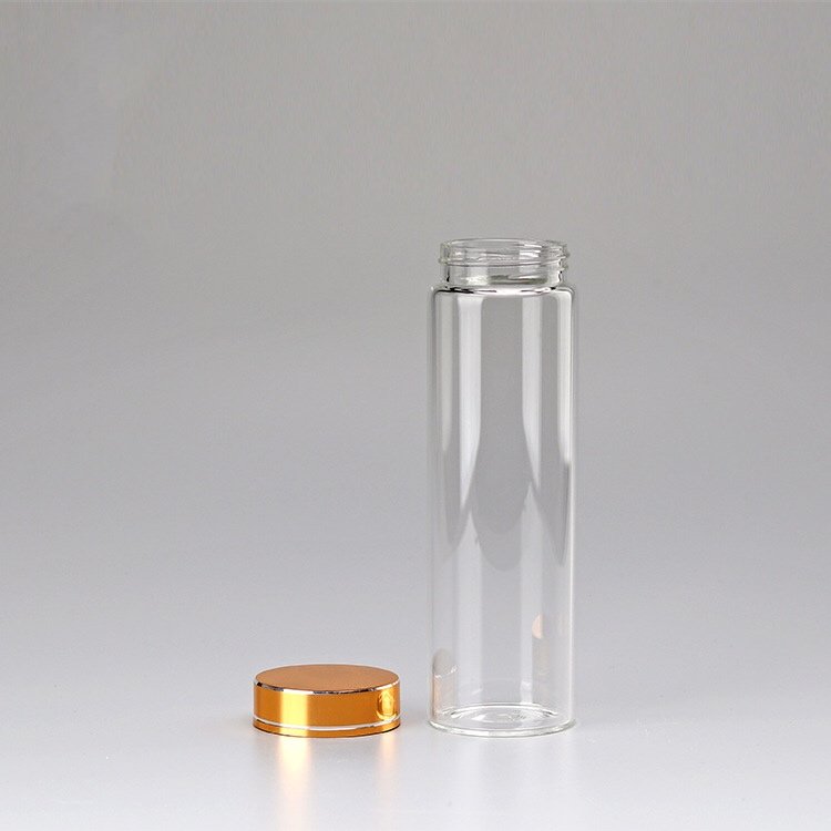 Wholesale 5ml to 200ml Bamboo Lid Storage Packaging Beverage Glass Bottle Jar Bamboo Screw Cap