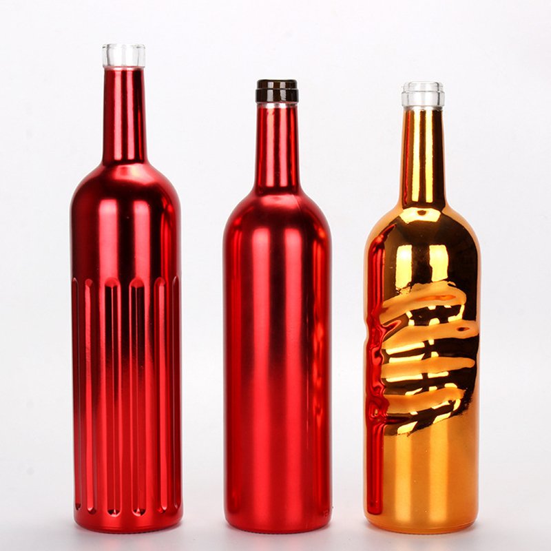 Liquor Spirits Bottles Glass Bottles Packaging Glass Champagne Gold 75cl Glass Bottles for Juice Beverage Cylinder SHANDONG Cork