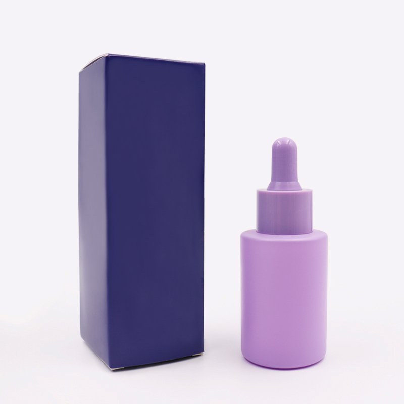 Luxury Empty 20ml 1oz 30ml 50ml 80ml100ml Frosted face glass Essential oil serum bottle dropper glass bottle with box