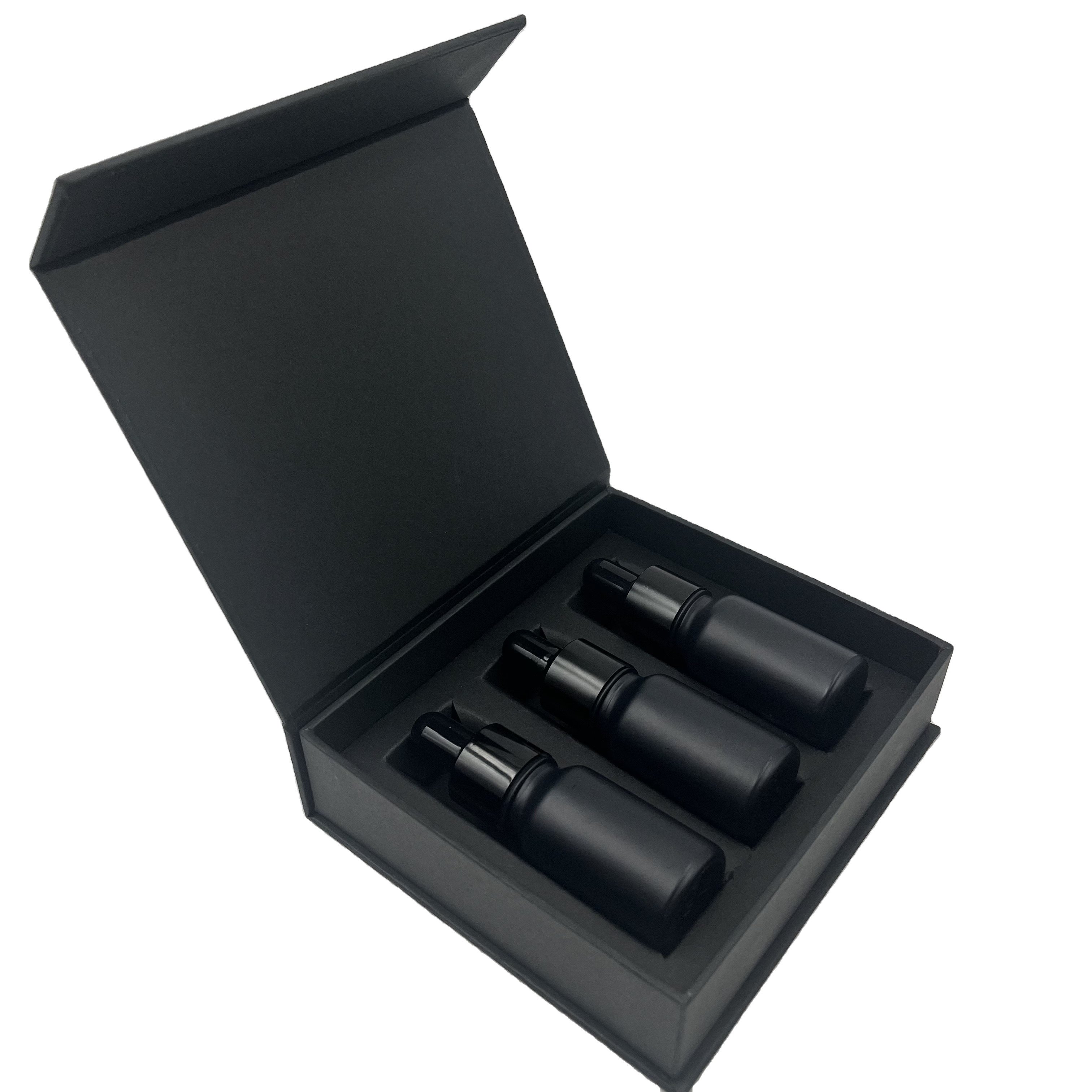 Luxury Empty 20ml 1oz 30ml 50ml 80ml100ml Frosted face glass Essential oil serum bottle dropper glass bottle with box