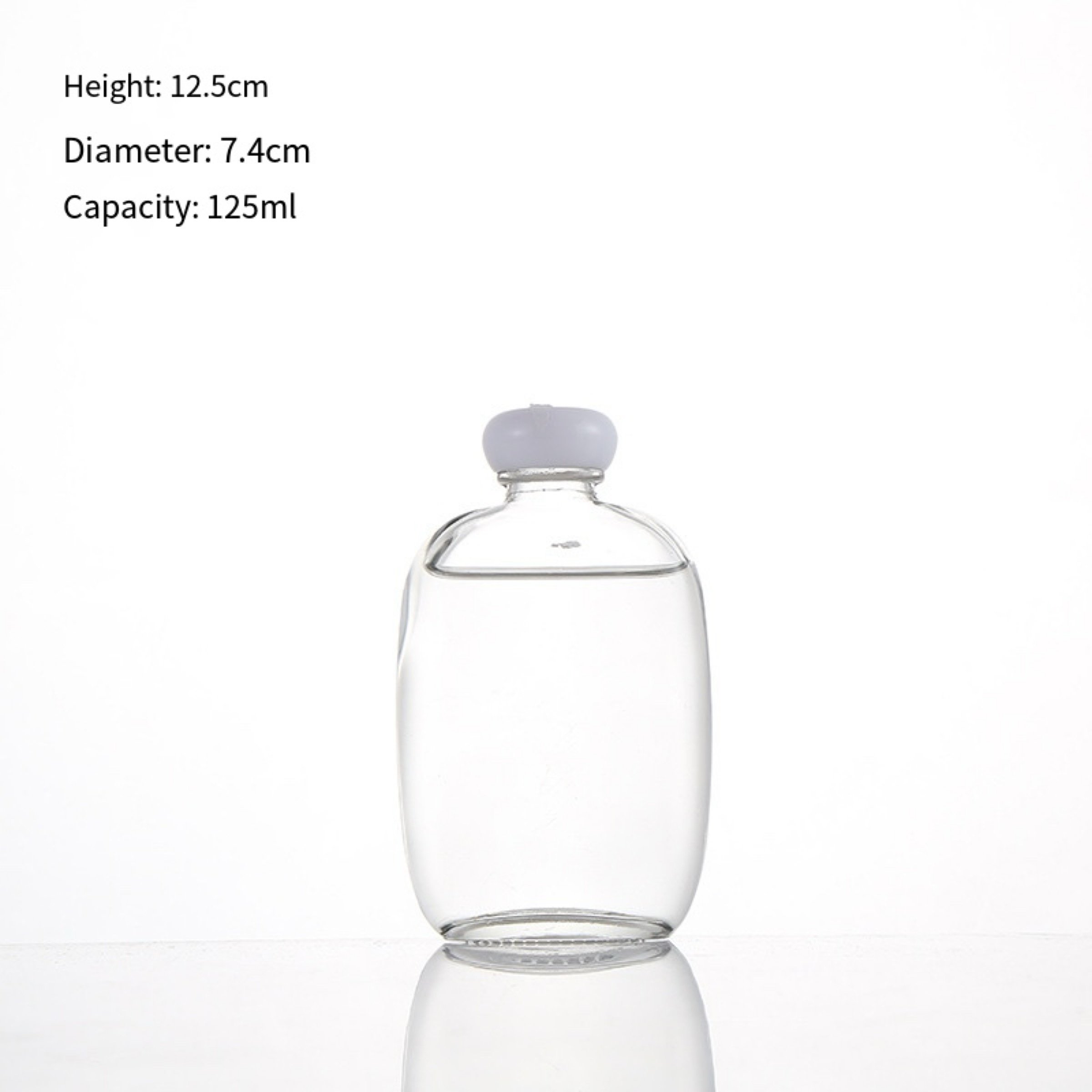 china 100ml 200ml 250ml 350ml 500ml flat bottom flask wine juice glass bottle with white cap