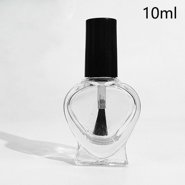 Wholesale 5ml 10ml 15ml Clear Irregular Empty Cosmetic Nail Polish Glass bottle with Brush Cap Glass Nail Gel Bottle Containers
