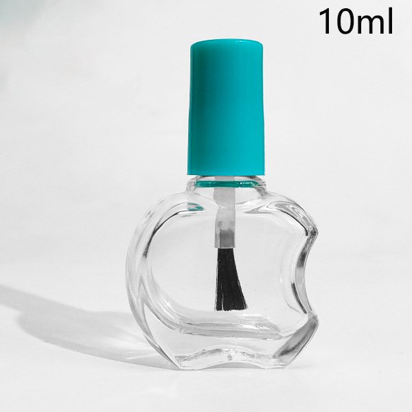 Wholesale 5ml 10ml 15ml Clear Irregular Empty Cosmetic Nail Polish Glass bottle with Brush Cap Glass Nail Gel Bottle Containers