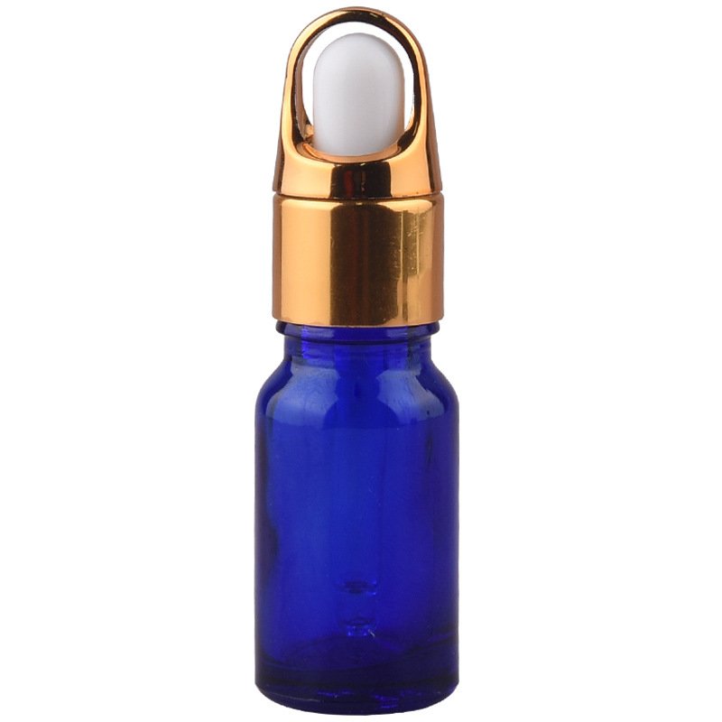 Multi-color travel sample bottle Flower basket cover anti-theft cap 5ml glass dropper Essential oil bottle