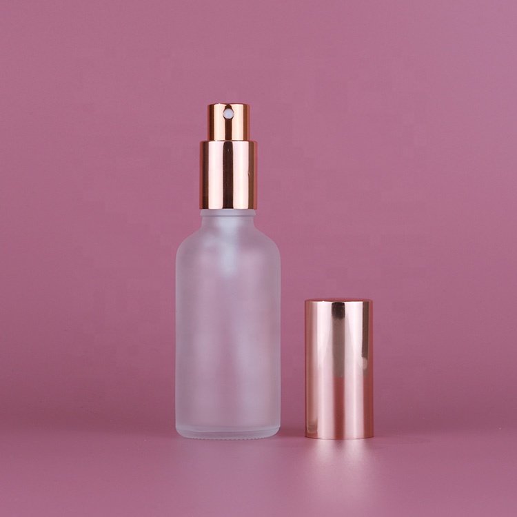 Custom Screen Printing 1 oz 30 ml Transparent Matte Glass Bottles for Essential Oils with Spray
