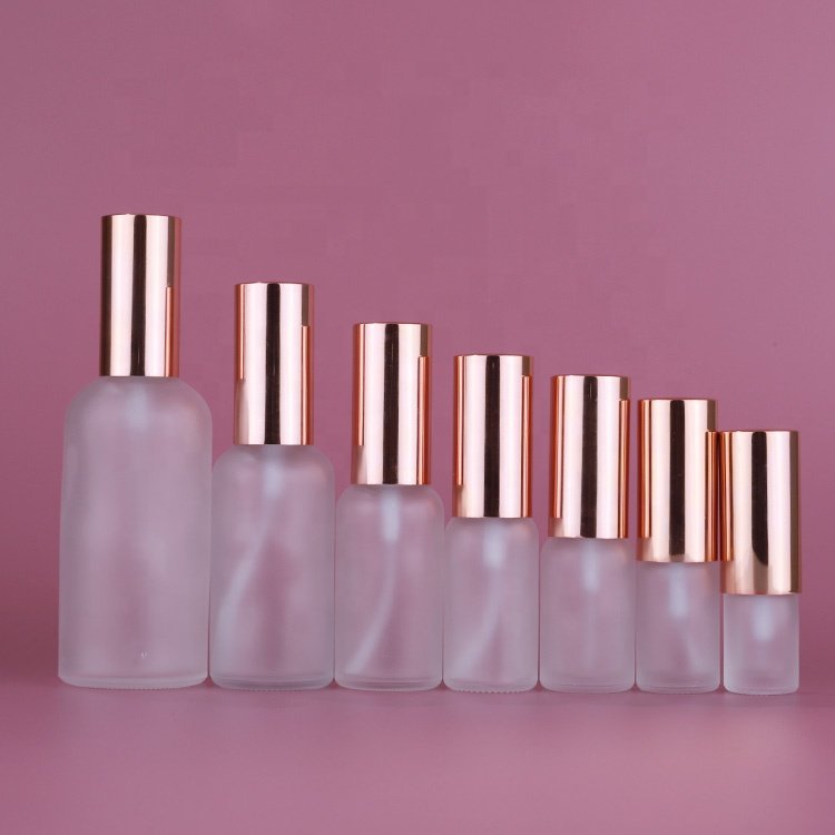 Custom Screen Printing 1 oz 30 ml Transparent Matte Glass Bottles for Essential Oils with Spray
