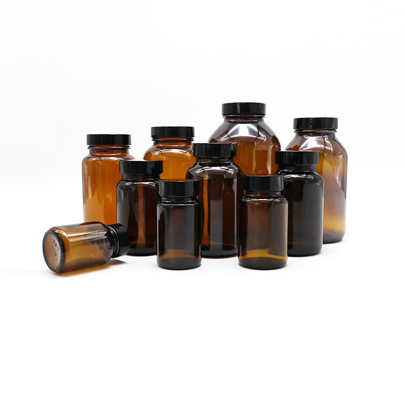 100ml 150ml 250ml 300ml 400ml 500ml Wide Mouth Amber Pharmaceutical Medical Capsule Pill Glass Bottle