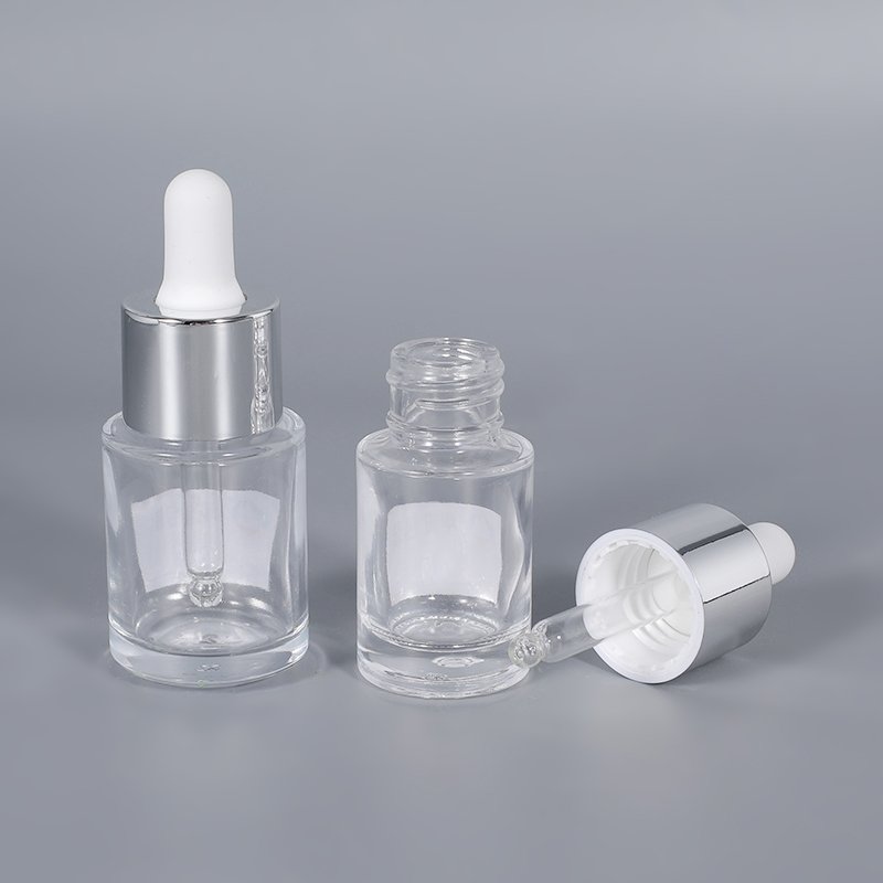 Wholesale customized color 10ml 15ml glass bottle with dropper for essential oil