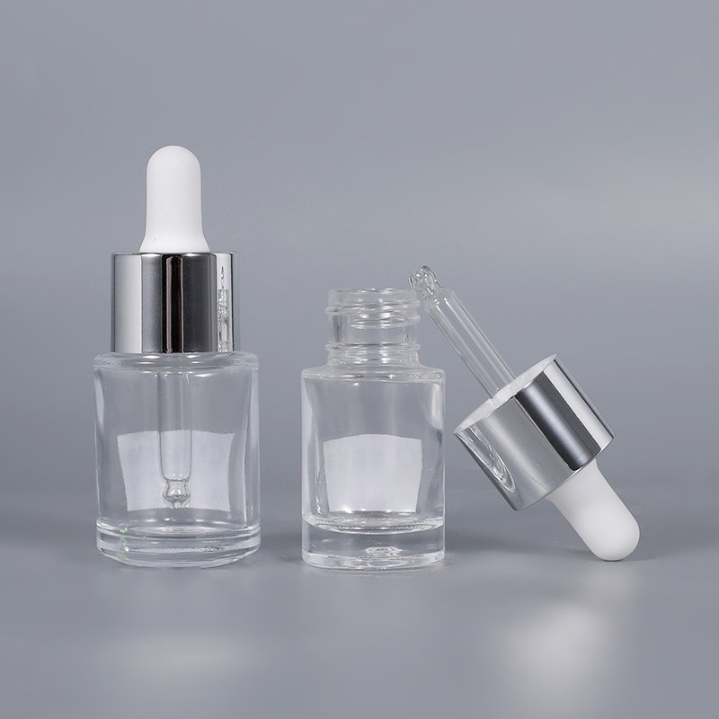 Wholesale customized color 10ml 15ml glass bottle with dropper for essential oil