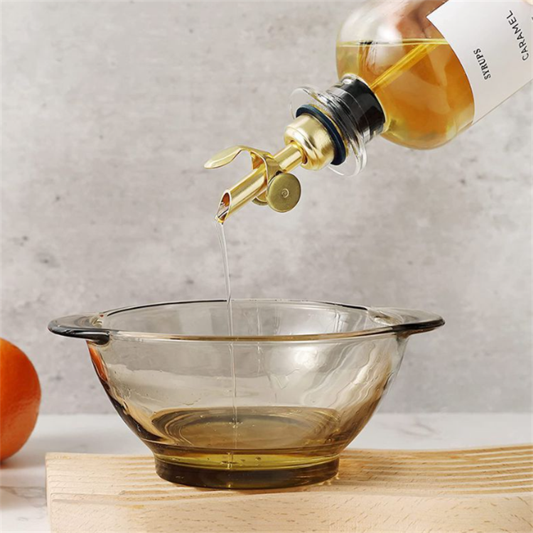 Empty 500ml clear vinegar cruet coffee syrup dispenser glass bottles olive oil with pourers for kitchen