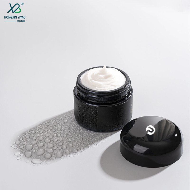 30g50g Custom Black Glass Bottle Face Cream Bright Beauty Hair Black Arc Bottle Cosmetic bottle