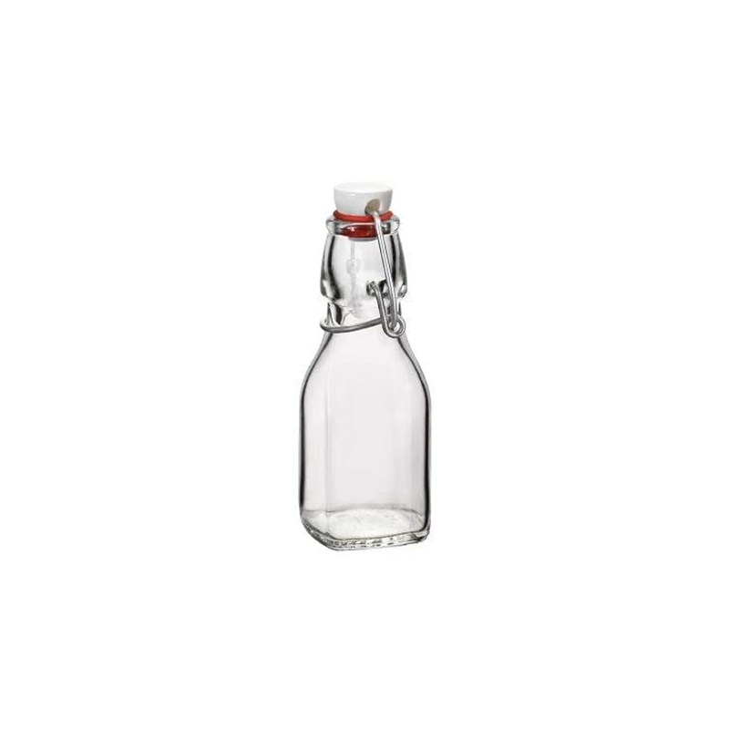 2oz 60ml Mini Clear Swing Top Glass Bottles Storage Bottles with Personalized Label Tags and String for Crafts