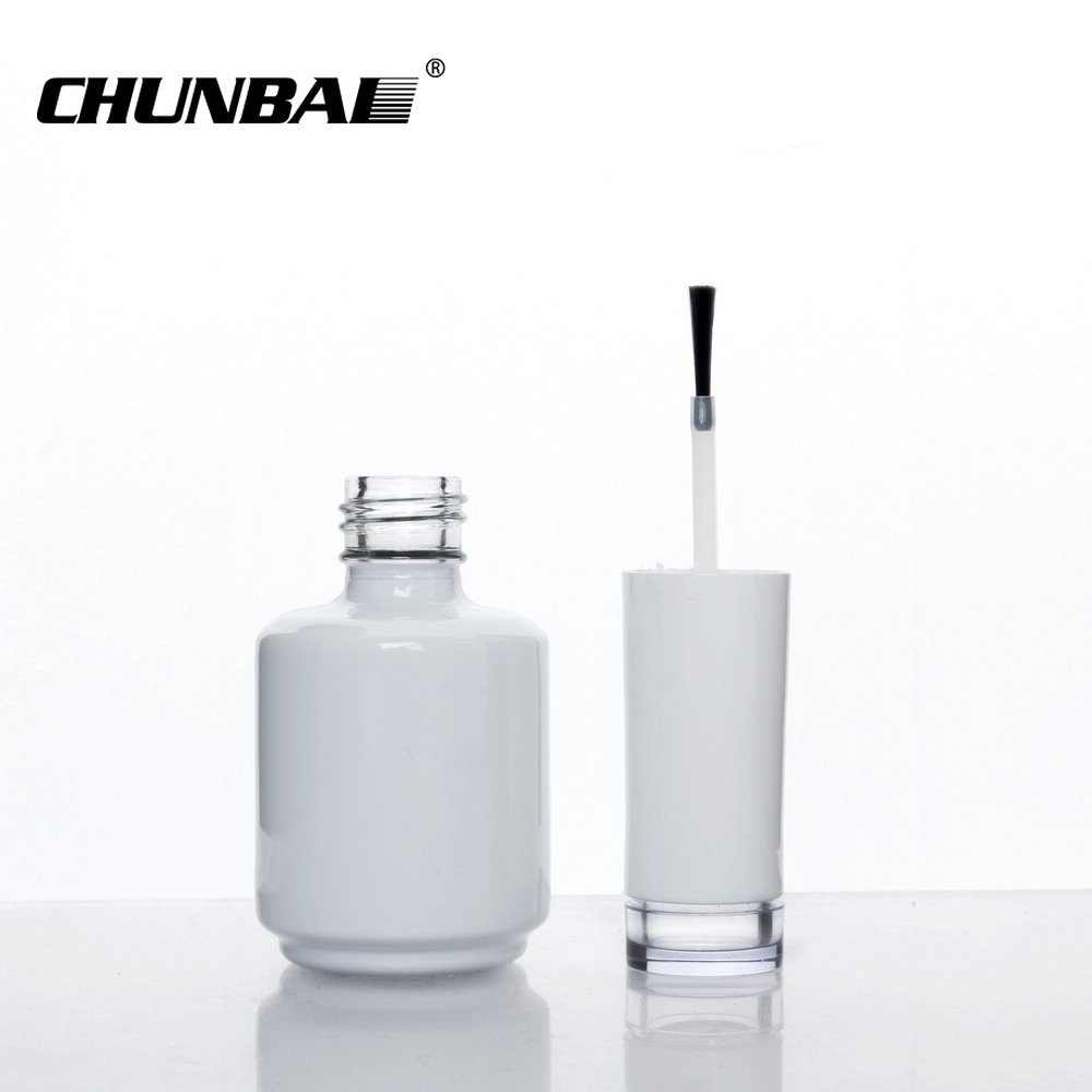 Custom Unique 3ml 5ml 7ml 9ml 10ml 15ml matte black white Empty glass packaging gel Nail Polish Bottle With Cap