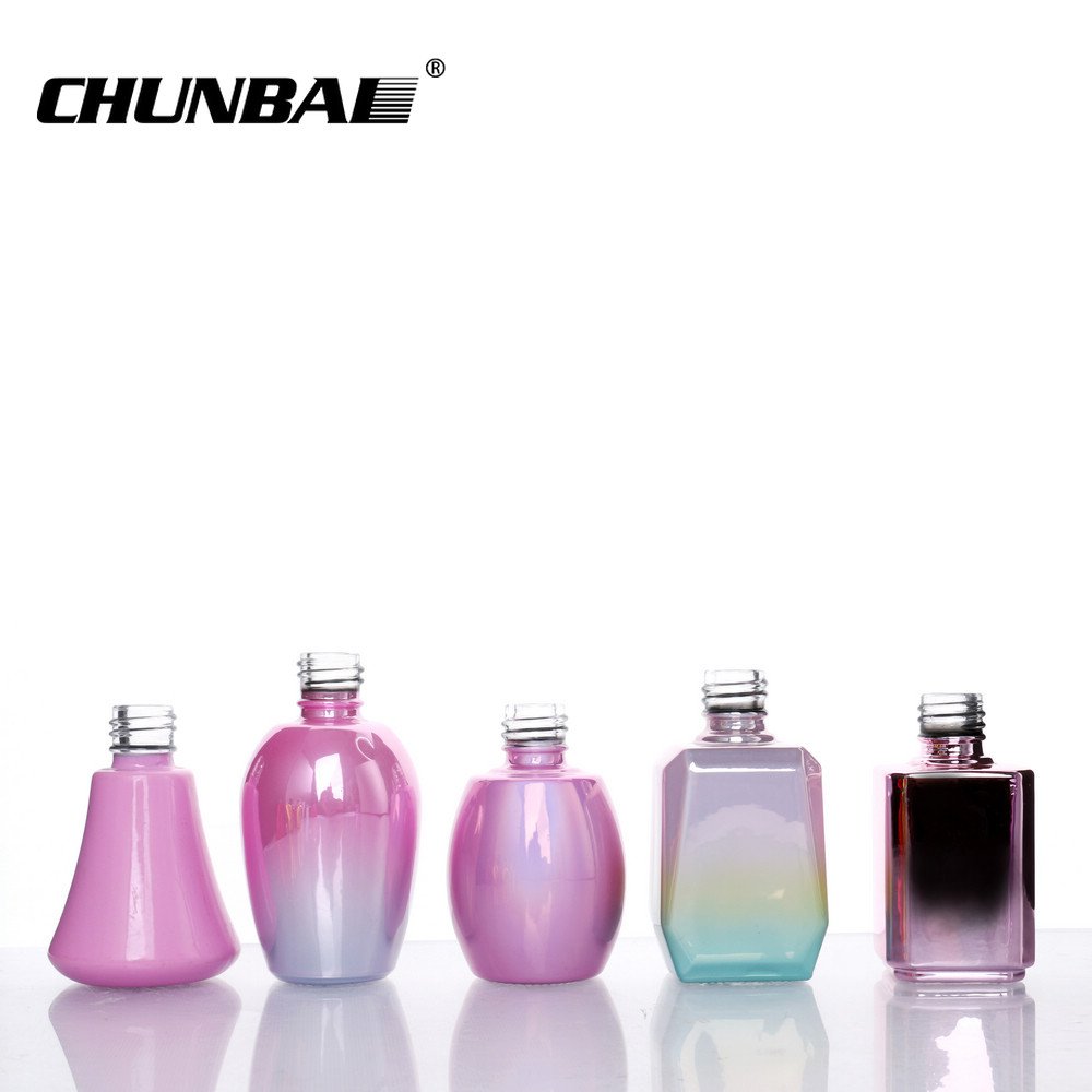 Custom Unique 3ml 5ml 7ml 9ml 10ml 15ml matte black white Empty glass packaging gel Nail Polish Bottle With Cap