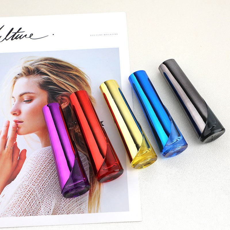 13ML New Shape Rainbow Color Portable Perfume Glass Bottle With Plastic Cap
