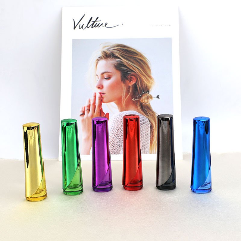 13ML New Shape Rainbow Color Portable Perfume Glass Bottle With Plastic Cap