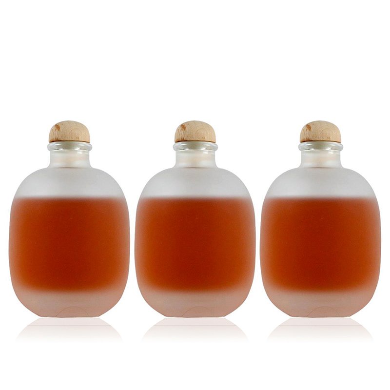 Empty 125ml 250ml 500ml Vodka Bottle Wine Liquor Glass Bottle Gin Bottles With Cork Stopper