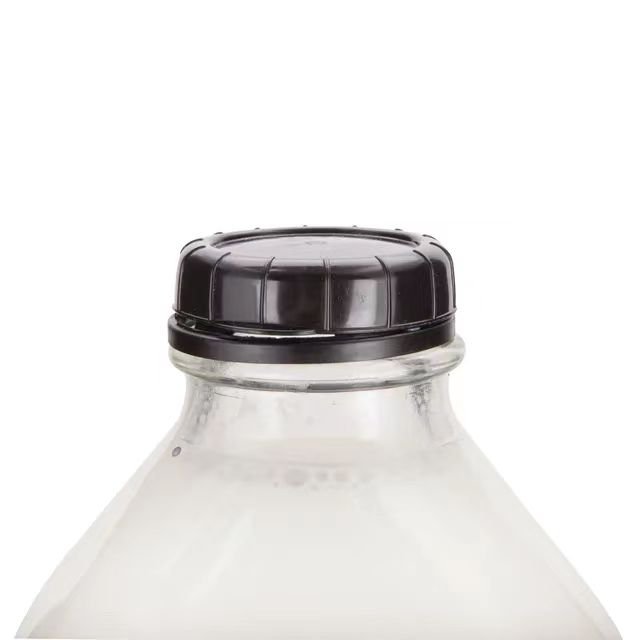 New design 2L glass milk bottle large capacity glass square 64 oz glass bottle for original flavor milk tea prune juice