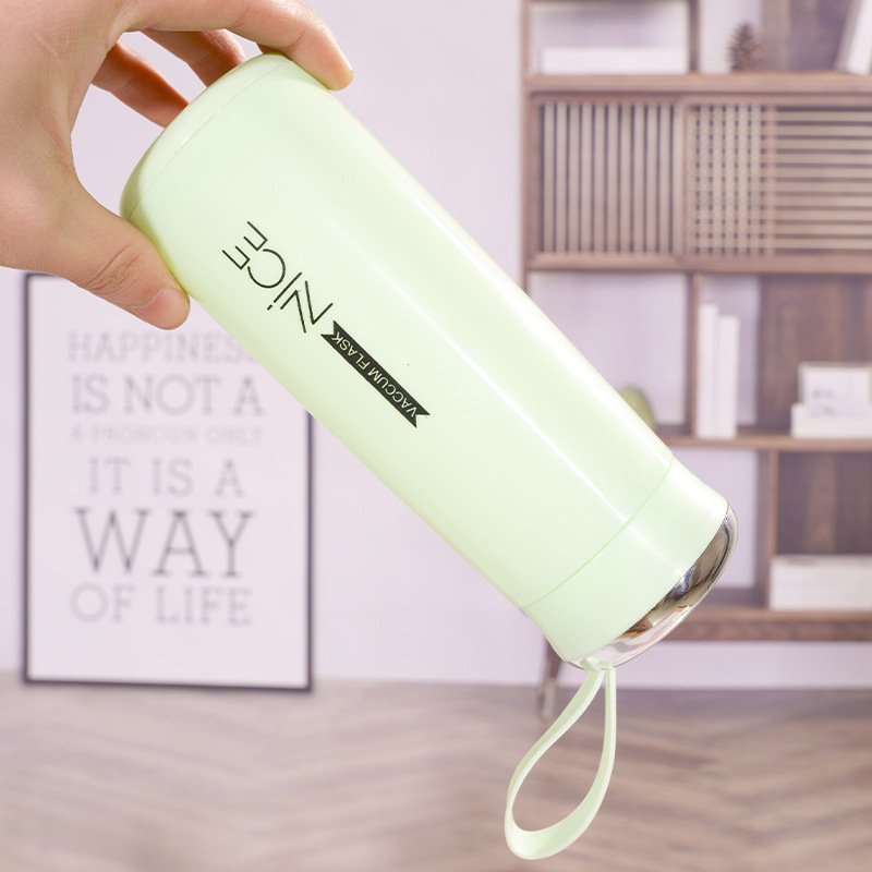 Wholesale Double - layer ness cup portable water bottle opening shop small gift advertising glass bottle Custom logo