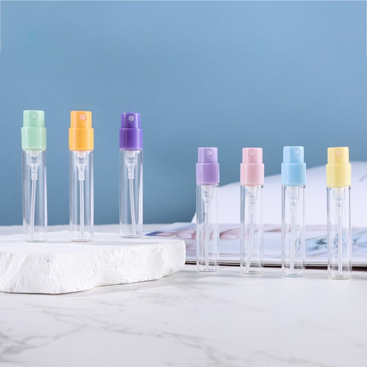Perfume spray bottle 1.8ml 2.5ml mini glass bottle small travel bayonet sub-bottle serum skincare glass packaging