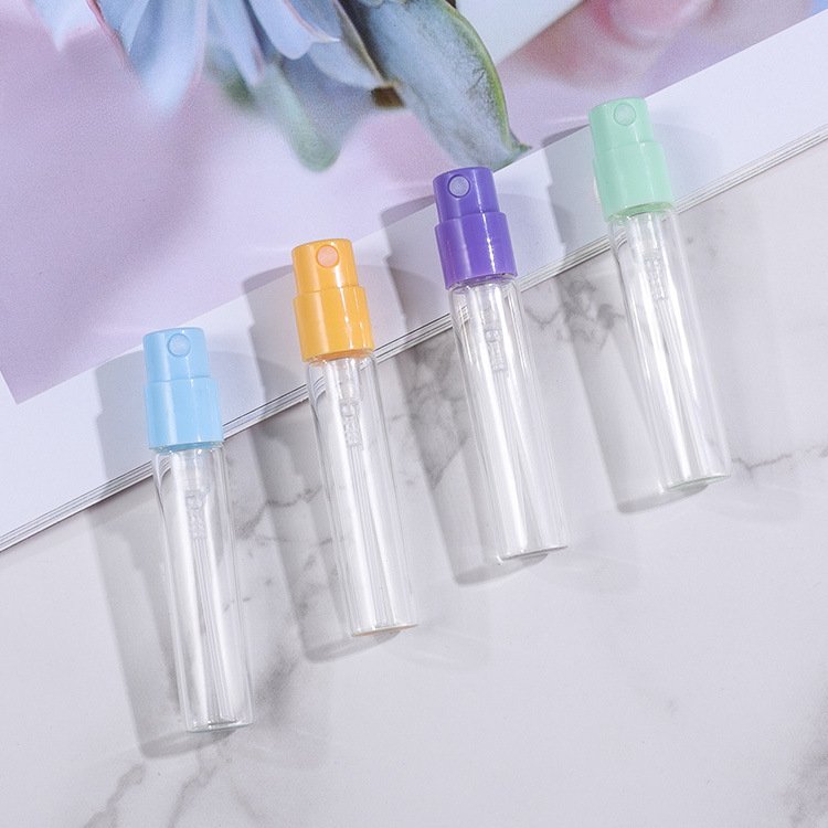 Perfume spray bottle 1.8ml 2.5ml mini glass bottle small travel bayonet sub-bottle serum skincare glass packaging