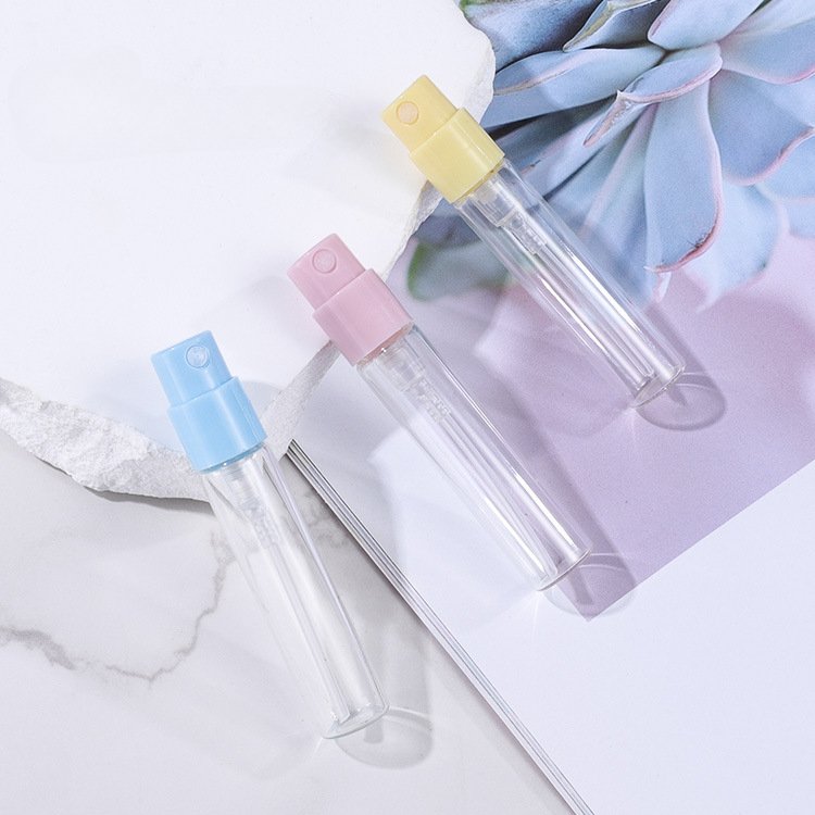 Perfume spray bottle 1.8ml 2.5ml mini glass bottle small travel bayonet sub-bottle serum skincare glass packaging