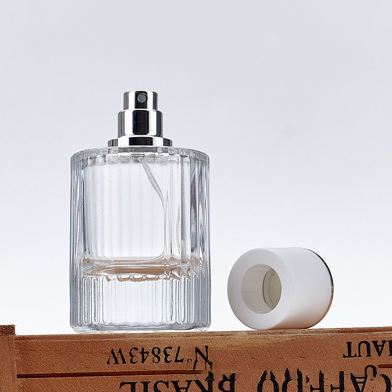 Free Samples Luxury 30/50/100ml Round Shape Glass Mist Spray Perfume Bottle With Cap