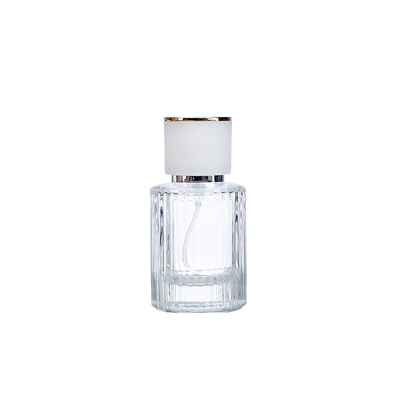 Free Samples Luxury 30/50/100ml Round Shape Glass Mist Spray Perfume Bottle With Cap