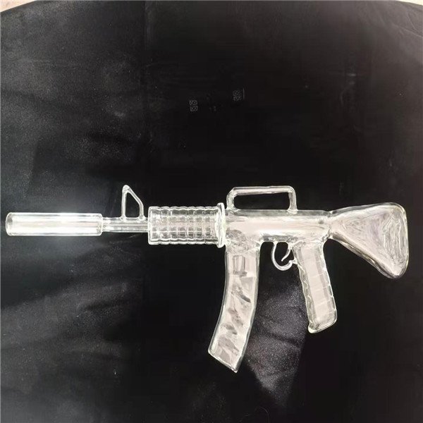 800ml AK47 rifle gun shaped glass decanter / unique gun shaped wine glass bottle