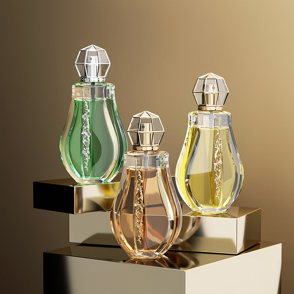 New design 30ml 50ml 100ml custom luxury empty fragrance perfume oil glass spray bottle