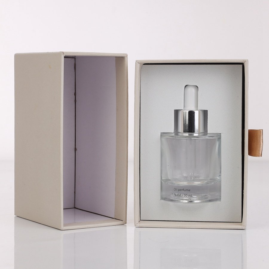 Luxury 30ml Pink Press Dropper Serum Glass Bottle Empty Cosmetic Skincare Packaging Essential Oil Pipette Bottle