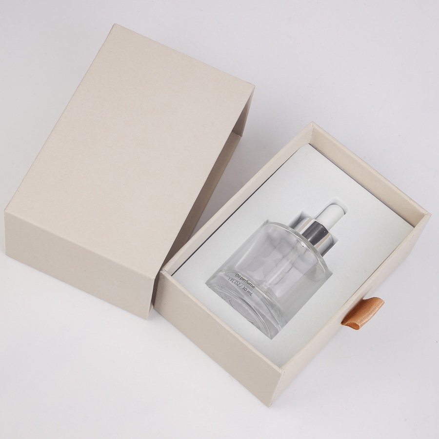 Luxury 30ml Pink Press Dropper Serum Glass Bottle Empty Cosmetic Skincare Packaging Essential Oil Pipette Bottle