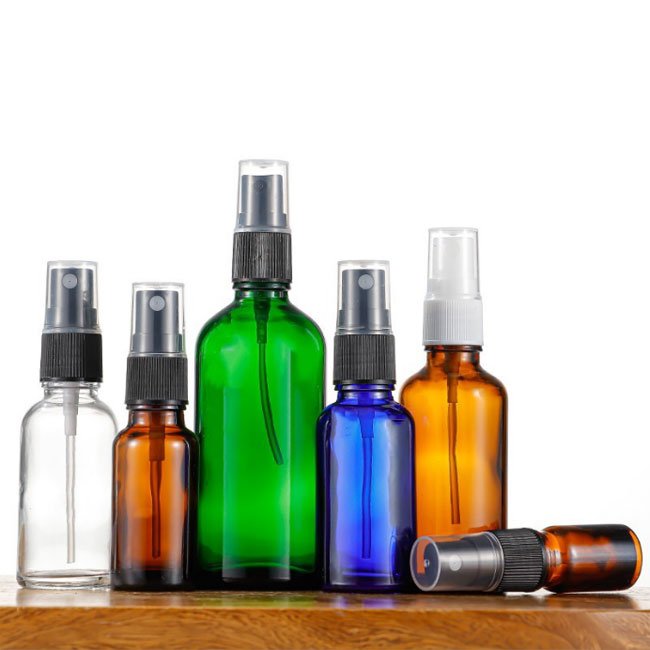 glass perfume sample bottle 15ml 20 ml 30ml 50ml 100 ml Brown Amber Glass cosmetic bottle with mist spray pump