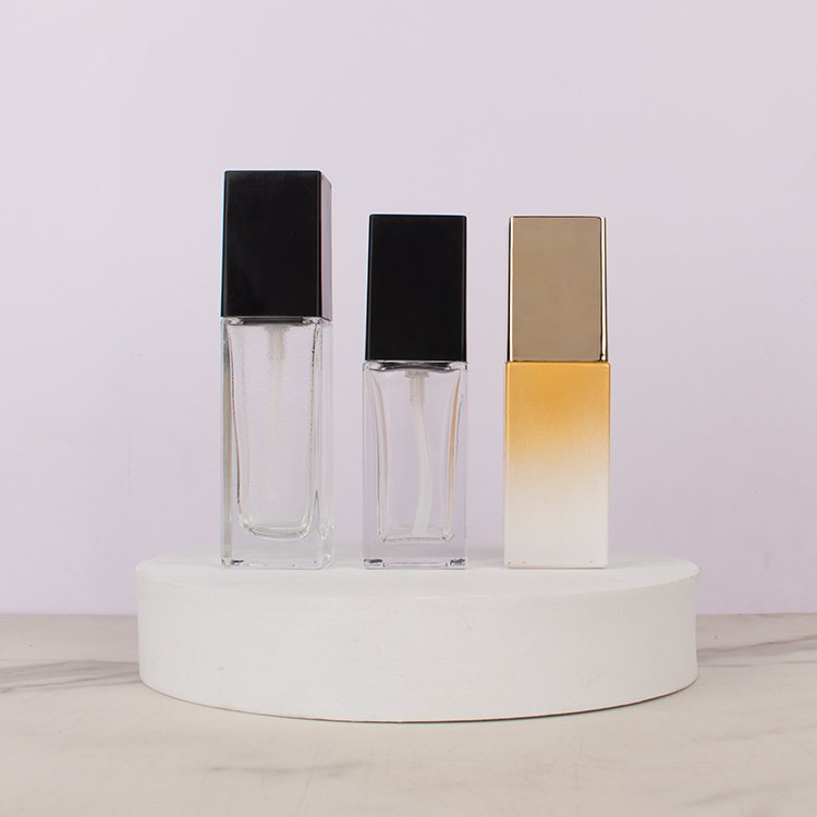 skincare bottle airless pump glass toner spray bottles frosted essence facial cosmetic bottles