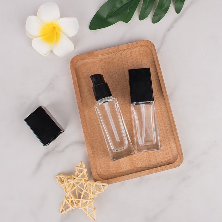 skincare bottle airless pump glass toner spray bottles frosted essence facial cosmetic bottles
