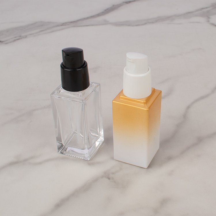 skincare bottle airless pump glass toner spray bottles frosted essence facial cosmetic bottles