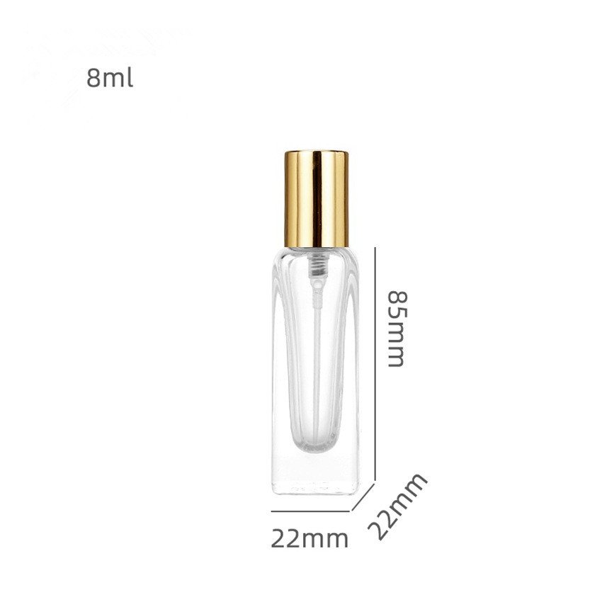 Unique Design 8ml 10ml silver lids Empty Classic Luxury Perfume Glass Bottles Atomizer Cosmetic Glass Perfume Gift Bottle box