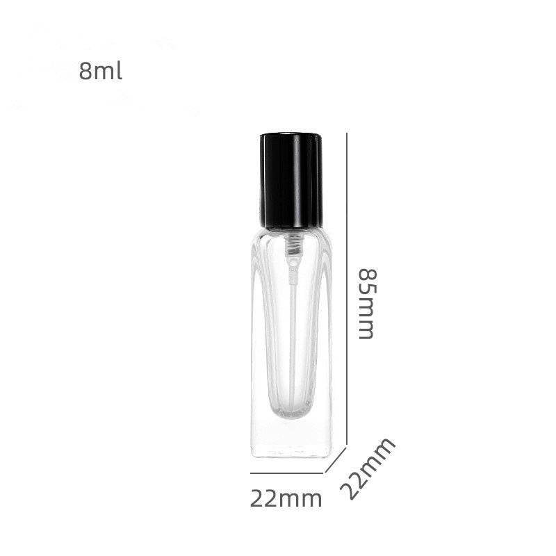 Unique Design 8ml 10ml silver lids Empty Classic Luxury Perfume Glass Bottles Atomizer Cosmetic Glass Perfume Gift Bottle box